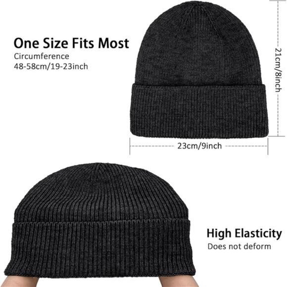 Winter Beanie Hats for Women Men Fleece Slouchy Knit Thick Beanies Warm Thermal - Picture 2 of 7